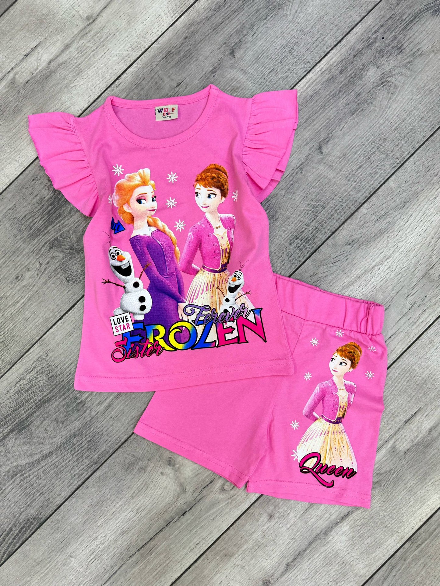طقم بناتي قطن Frozen