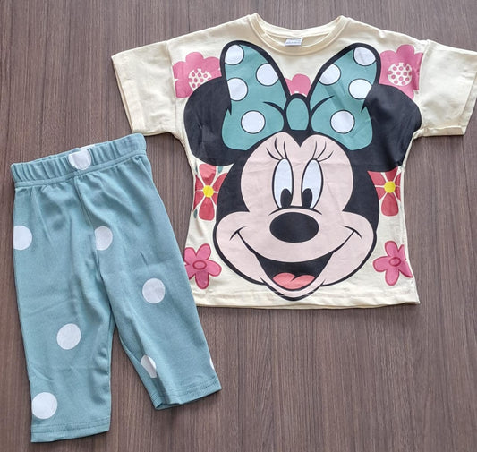 طقم بناتي قطن Minnie