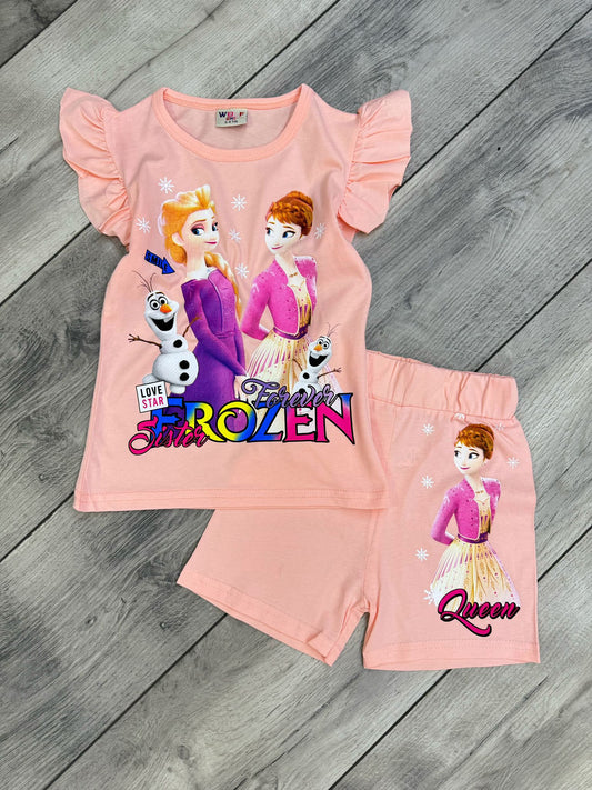 طقم بناتي قطن Frozen