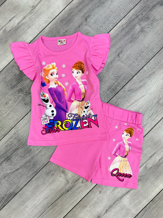 طقم بناتي قطن Frozen