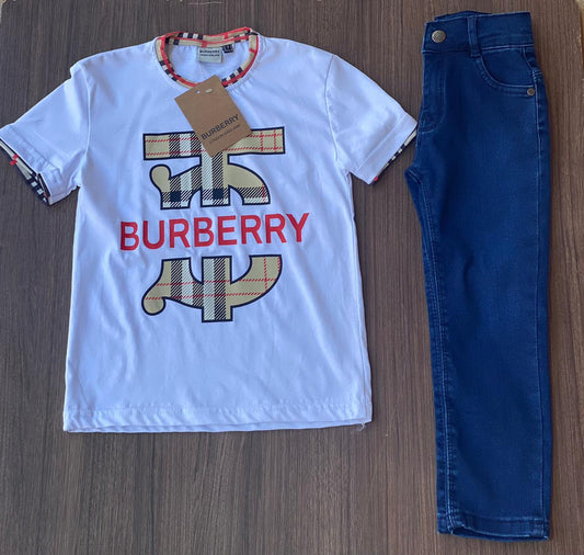 طقم صبياني تركي BURBERRY