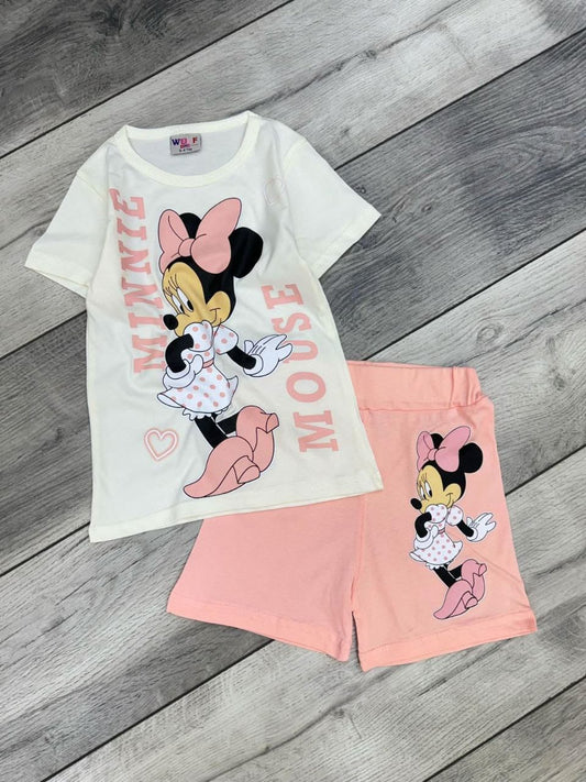 طقم بناتي قطن Minnie mouse