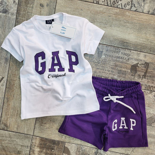 طقم بناتي قطن Gap