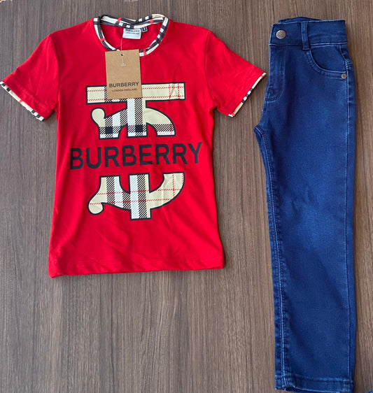 طقم صبياني تركي BURBERRY