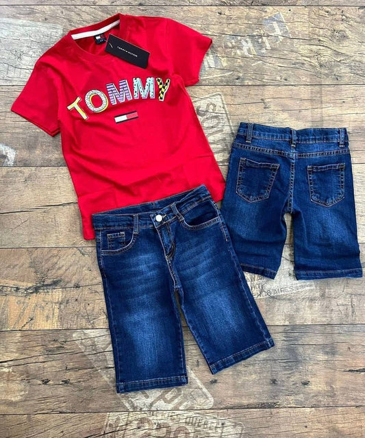 طقم صبياني جينز Tommy