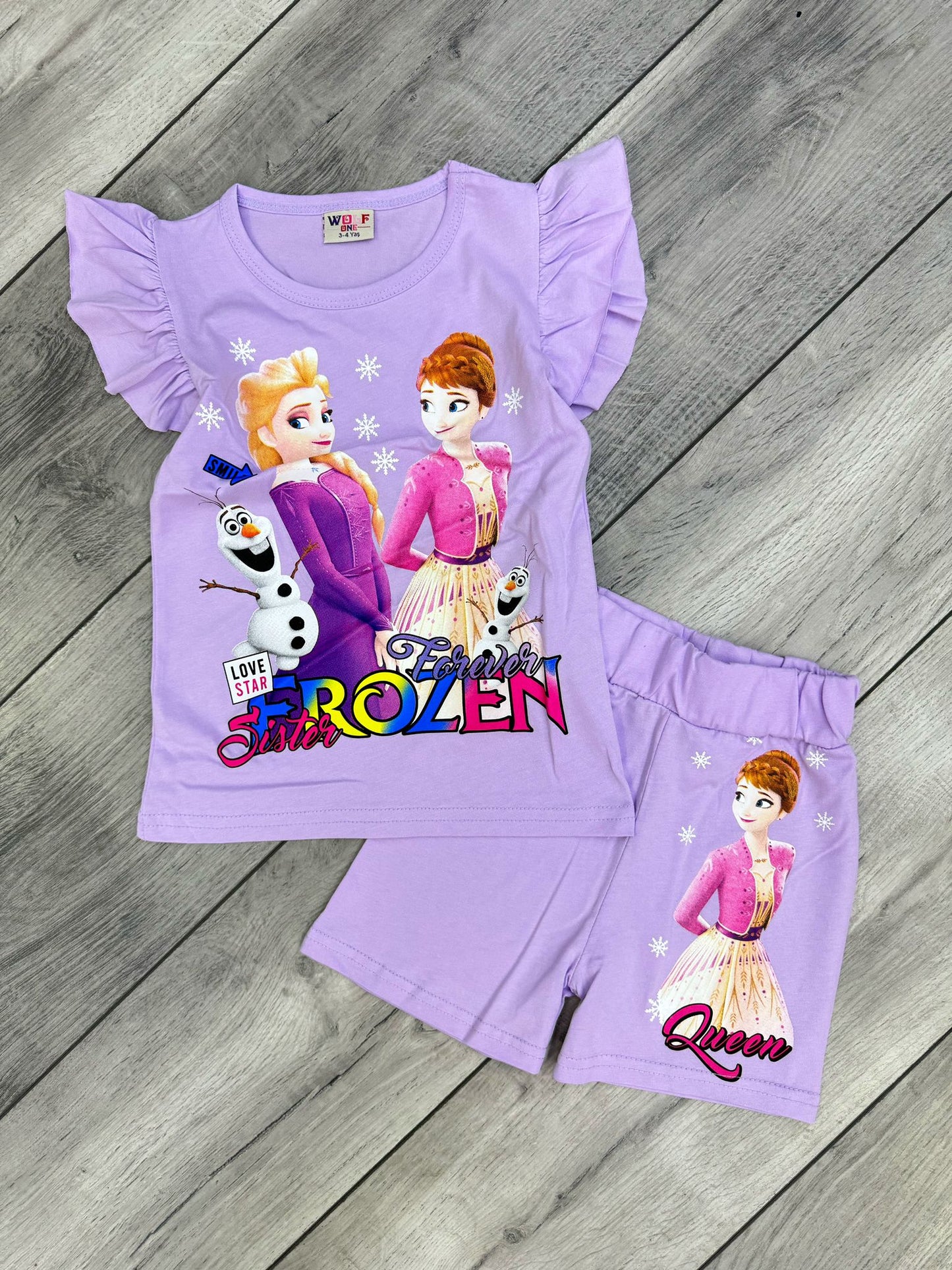 طقم بناتي قطن Frozen