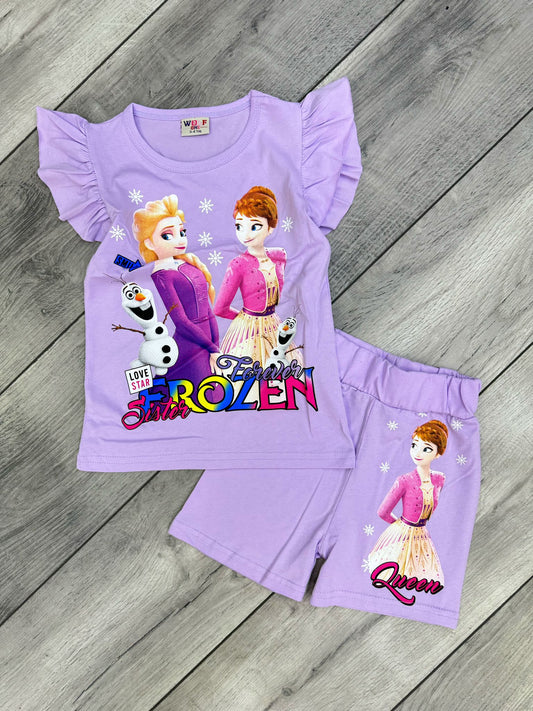طقم بناتي قطن Frozen