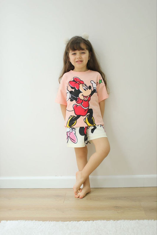 طقم بناتي قطن تركي minie mouse