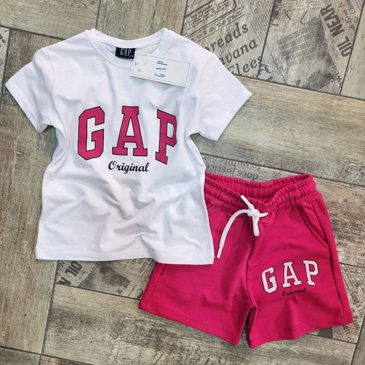 طقم بناتي قطن Gap