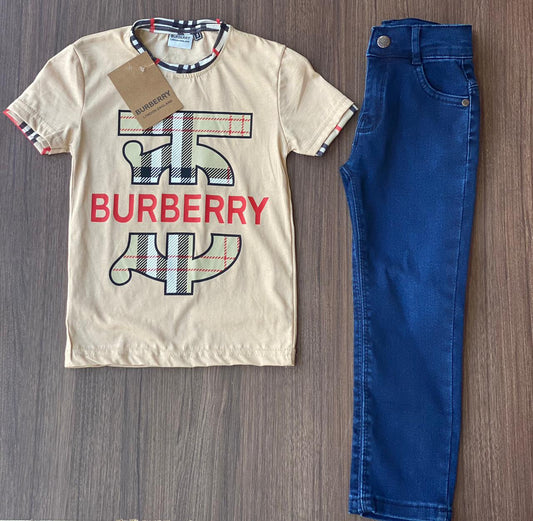 طقم صبياني تركي BURBERRY