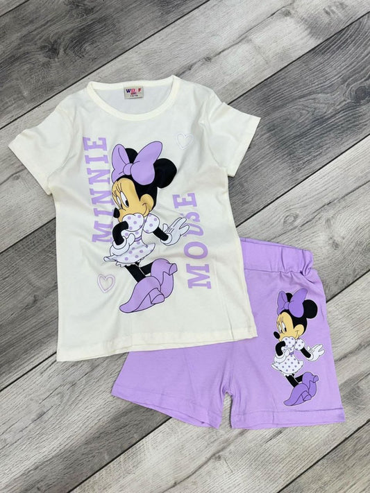 طقم بناتي قطن Minnie mouse
