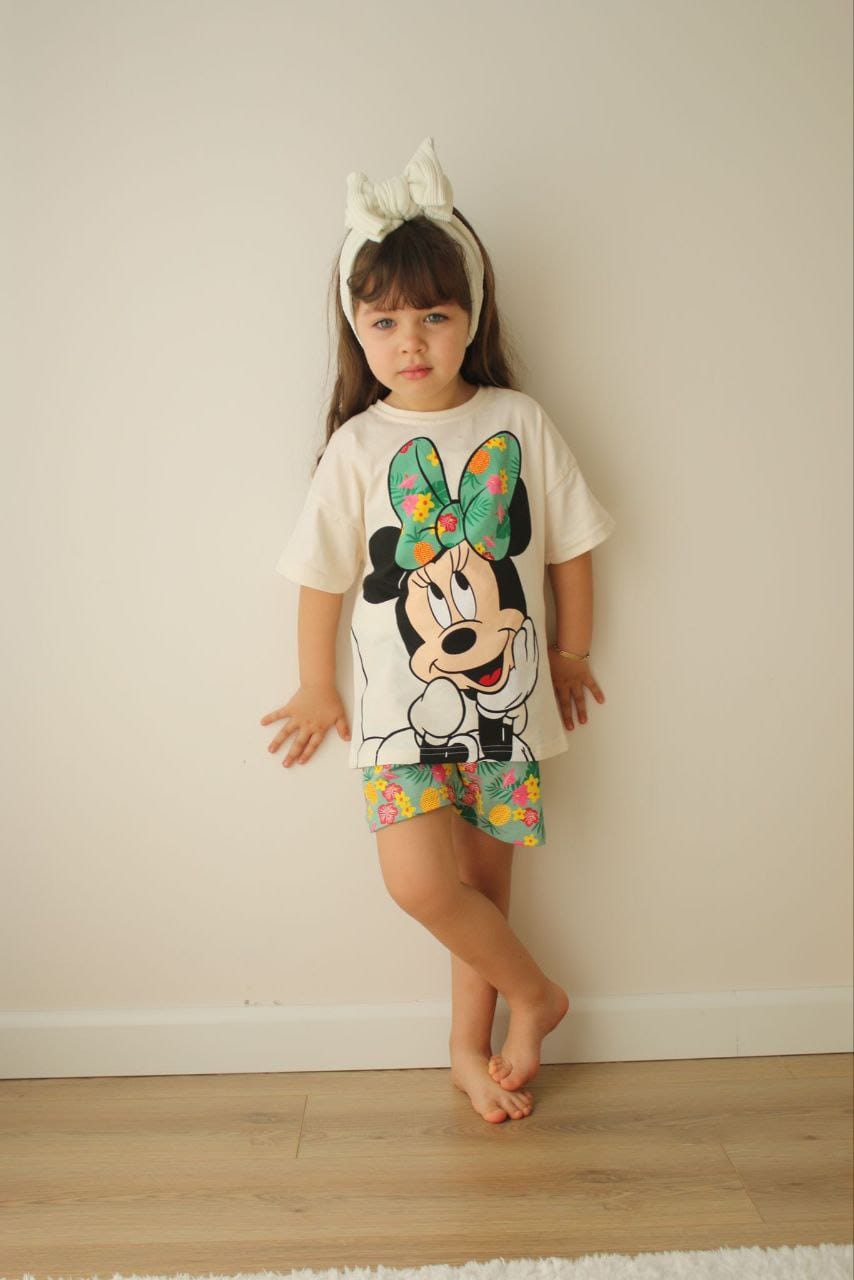 طقم بناتي قطن minie