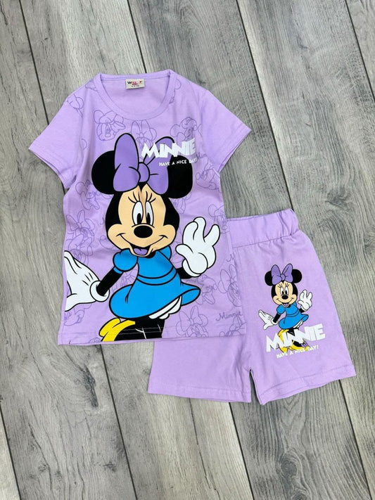 طقم بناتي قطن Minnie