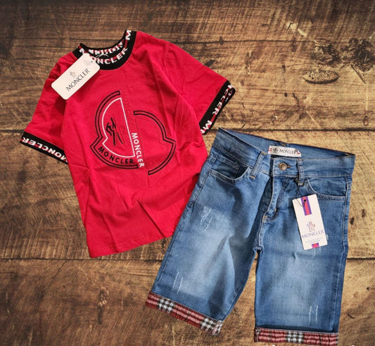 طقم صبياني جينز MONCLER